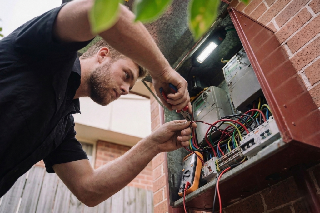 Taren Point electrician performing electrical work