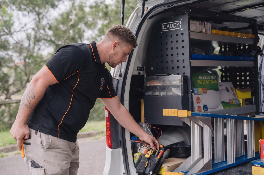 Licensed Taren Point electrician working on a residential job